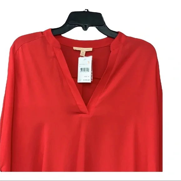 SzM Gibson Latimer Red V-Neck Top NWT - Picture 2 of 7